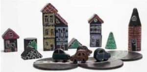 Set creativ piese de construit cu creta
