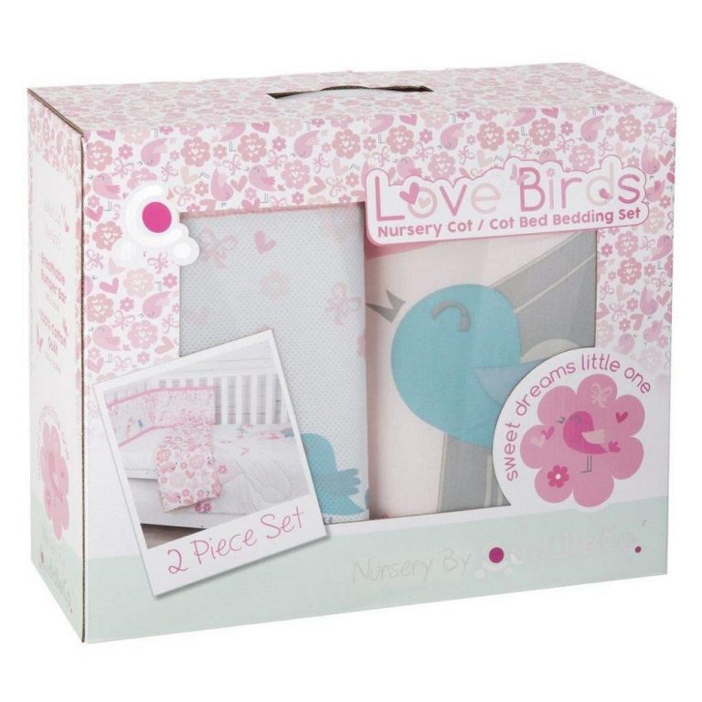 Set de pat 2 piese pentru bebeluși Comfi-Dreams Lovebirds 843022