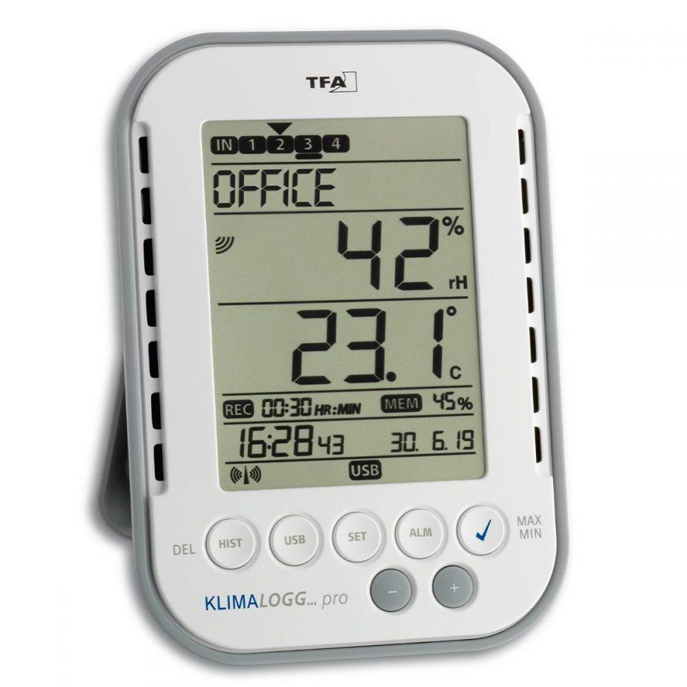 Termo-higrometru profesional cu funcție de înregistrare a datelor tip Data Logger, KLIMALOGG PRO TFA 30.3039.IT