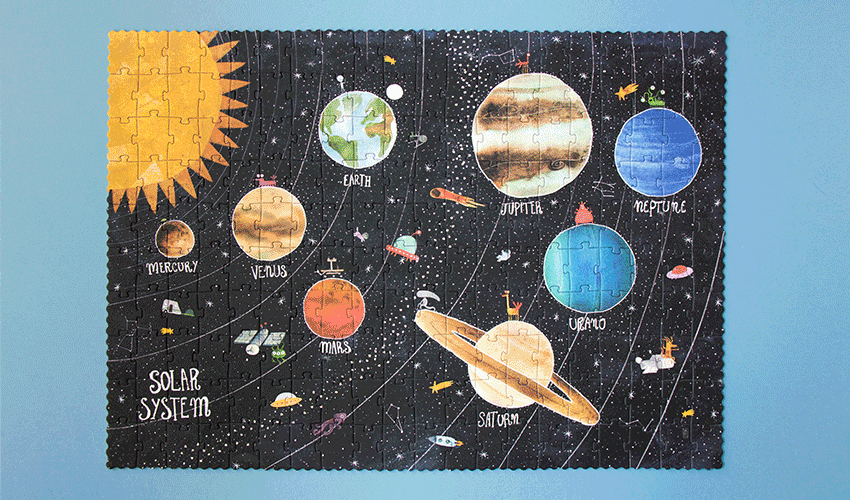Puzzle fluorescent Londji, Descoperă cosmosul, 200 piese - imagine 4