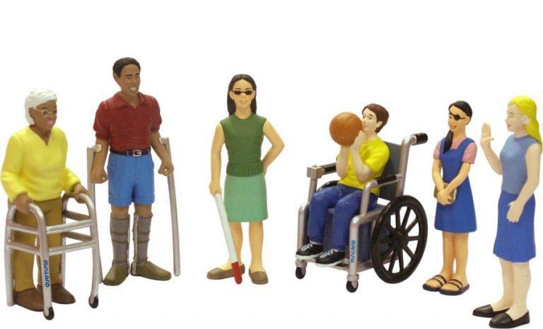 Persoane cu handicap, set de 6 figurine - Miniland - imagine 3