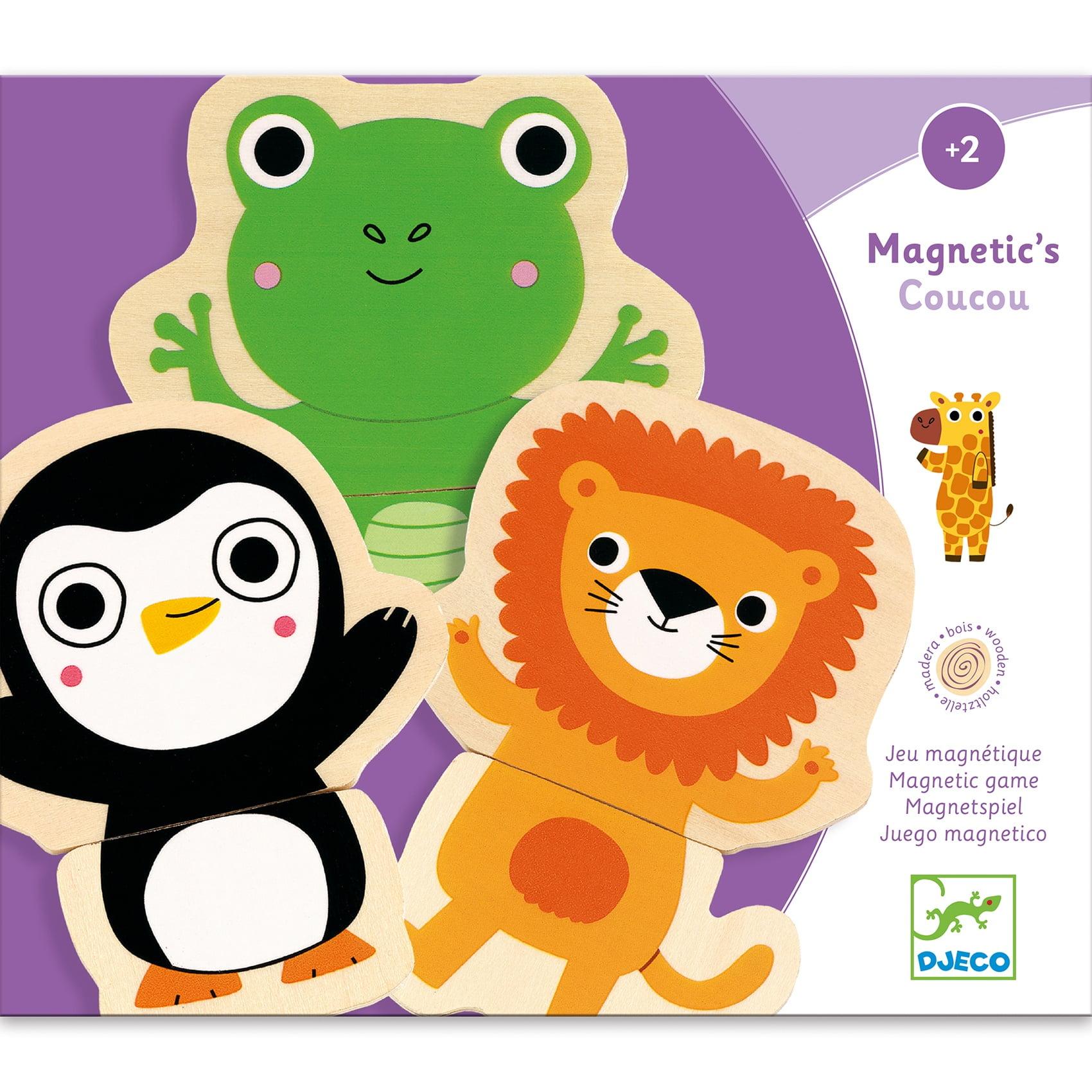 Puzzle cu magneți Animale prietenoase, Djeco - imagine 3