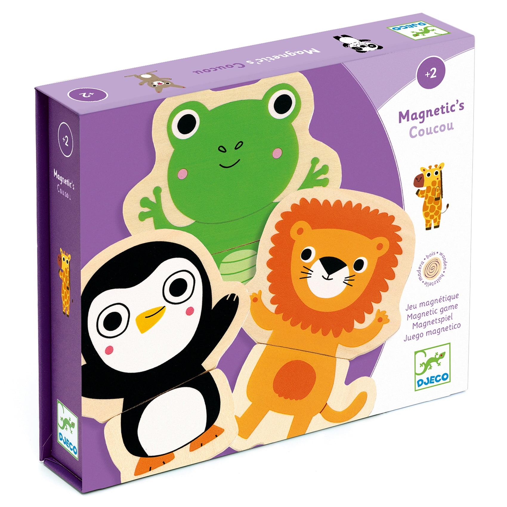 Puzzle cu magneți Animale prietenoase, Djeco - imagine 4