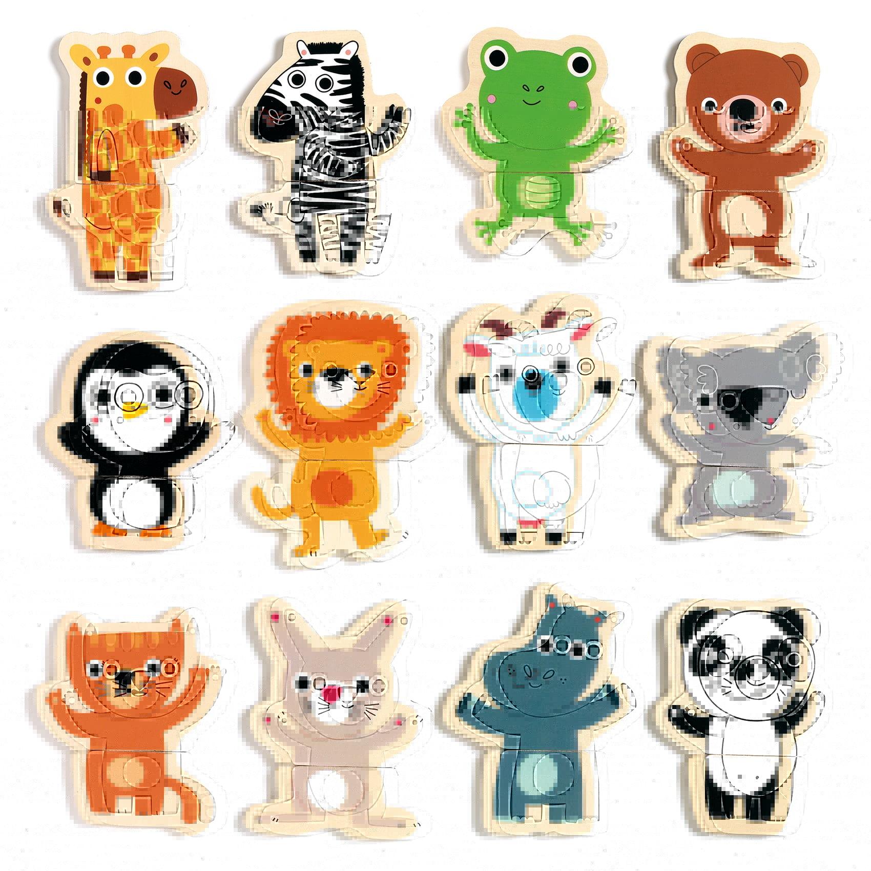 Puzzle cu magneți Animale prietenoase, Djeco