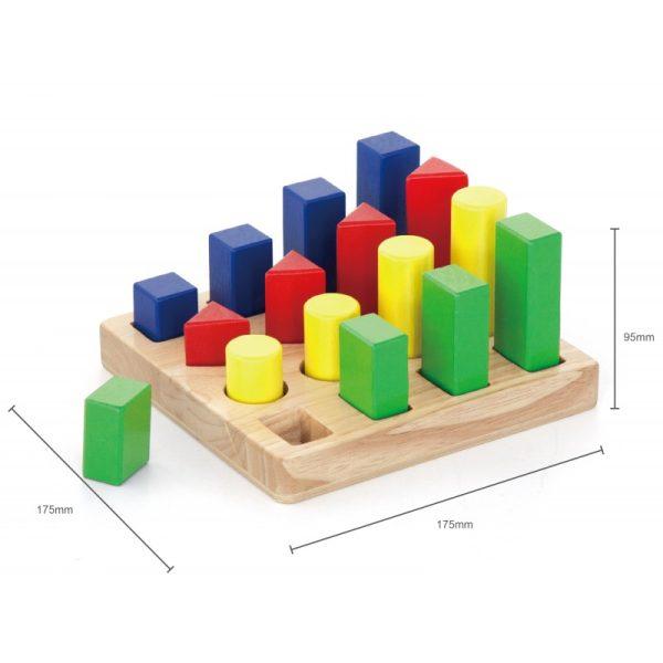 Puzzle sortator 4 forme geometrice, Viga