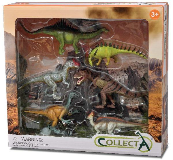 Set 6 figurine pictate manual Dinozauri WB, Collecta