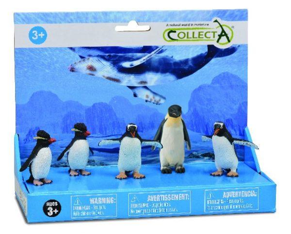 Set 5 figurine pictate manual Pinguini, Collecta