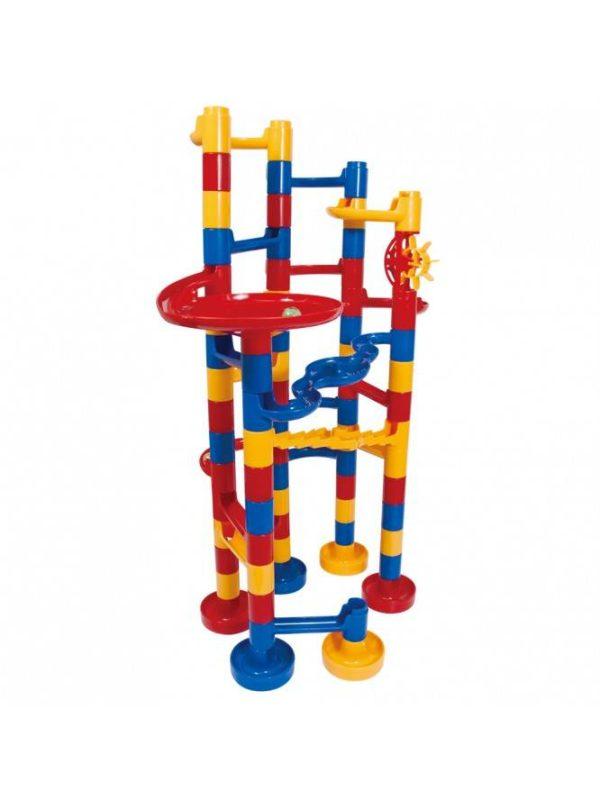 Set construcție curse cu biluțe de sticlă, Super Marble Run - imagine 2