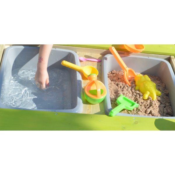 Masă de picnic senzorială T2 Deluxe cu băncuțe și loc pentru nisip și apă, Wendi Toys - imagine 2