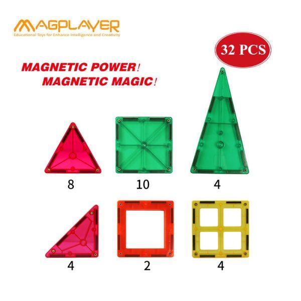 Set de constructie magnetic - 32 piese - imagine 3