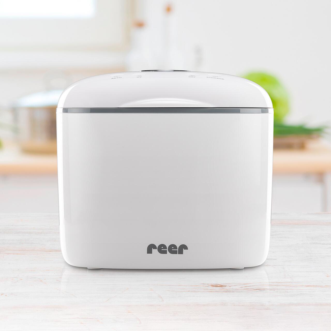 Sterilizator UV pentru biberoane, cu functie de uscare, pana la 12 biberoane, Reer 36120 - imagine 2