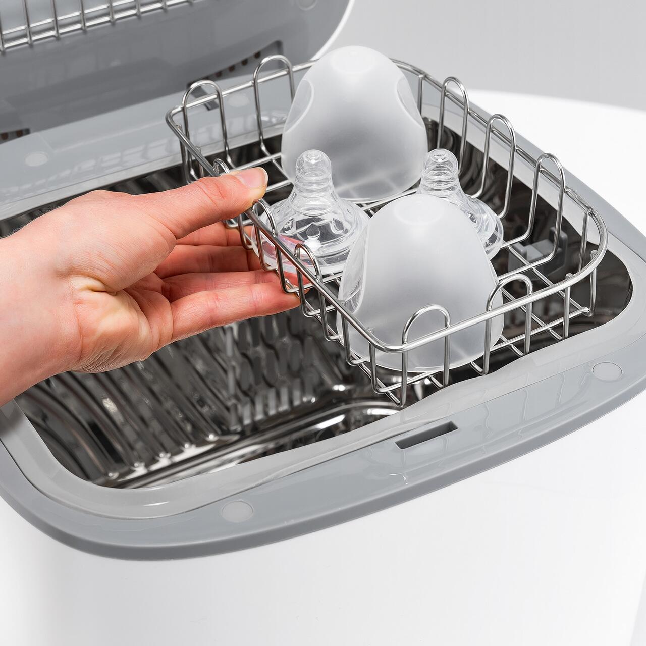 Sterilizator UV pentru biberoane, cu functie de uscare, pana la 12 biberoane, Reer 36120 - imagine 4