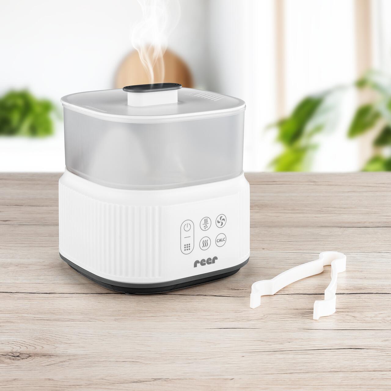 Sterilizator cu aburi si functie de uscare pentru biberoane, detartrare automata, 5 biberoane, Reer VapoDryS 36130 - imagine 3