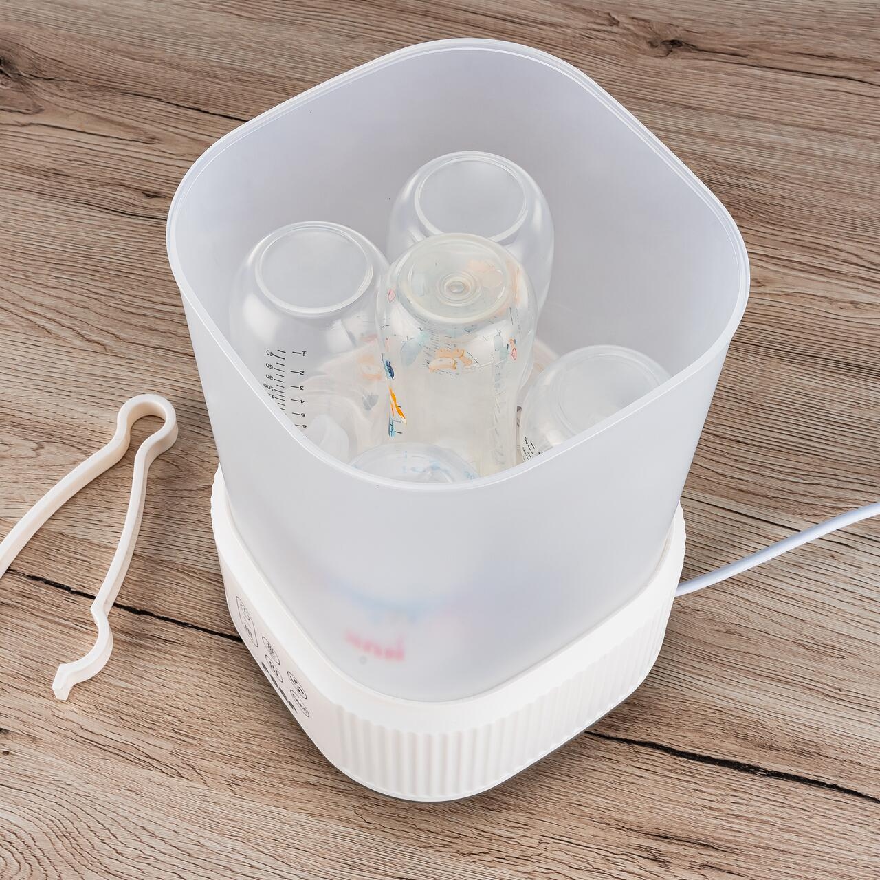 Sterilizator cu aburi si functie de uscare pentru biberoane, detartrare automata, 5 biberoane, Reer VapoDryS 36130 - imagine 9