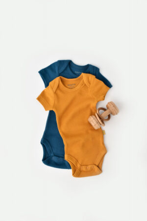 set 2 body uri bebe unisex din bumbac organic si modal bleumarin5617
