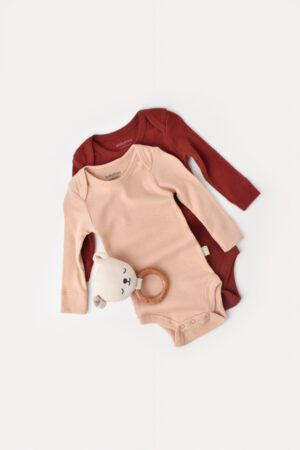 set 2 body uri cu maneca lunga bebe unisex din bumbac organic si modal5662