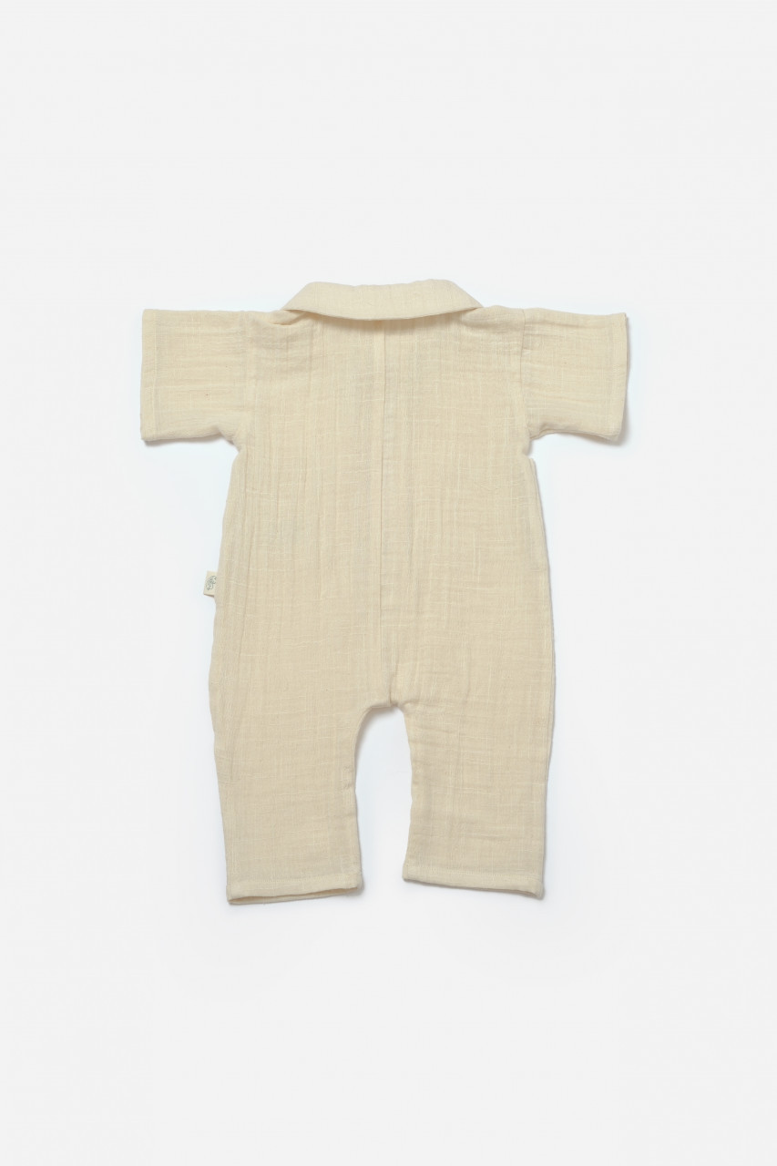 Salopeta cu maneca scurta si nasturei Sheep, 100% bumbac - Stone, BabyCosy (Marime: 6-9 luni) - imagine 23