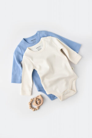 set 2 body uri cu maneca lunga bebe unisex 100 bumbac organic ecru5938