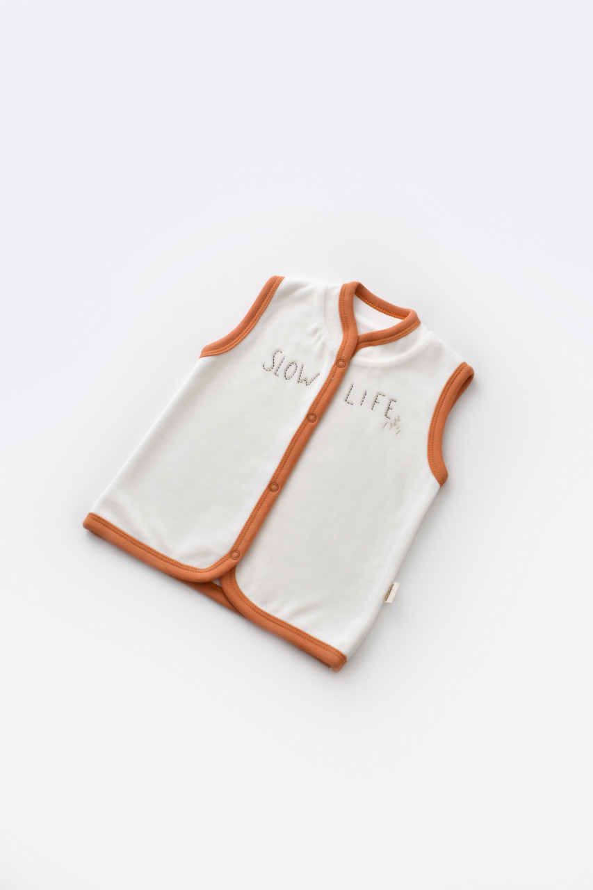 Set 3 piese Broscuta cu body, pantalonasi si vestuta din 80%bumbac organic si 20% poliester - Portocaliu, Baby Cosy - imagine 117