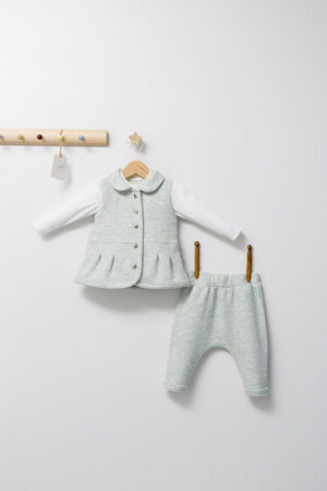 set 3 piese pantaloni bluzita si vestuta eleganta pentru bebelusi6602