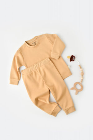 set bluzita cu maneca lunga si pantaloni lungi bumbac organic 1005944