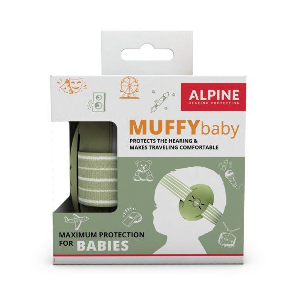 Casti antifonice pentru bebelusi, ofera protectie auditiva, SNR 23, green, ALPINE Muffy Baby ALP27464 - imagine 6