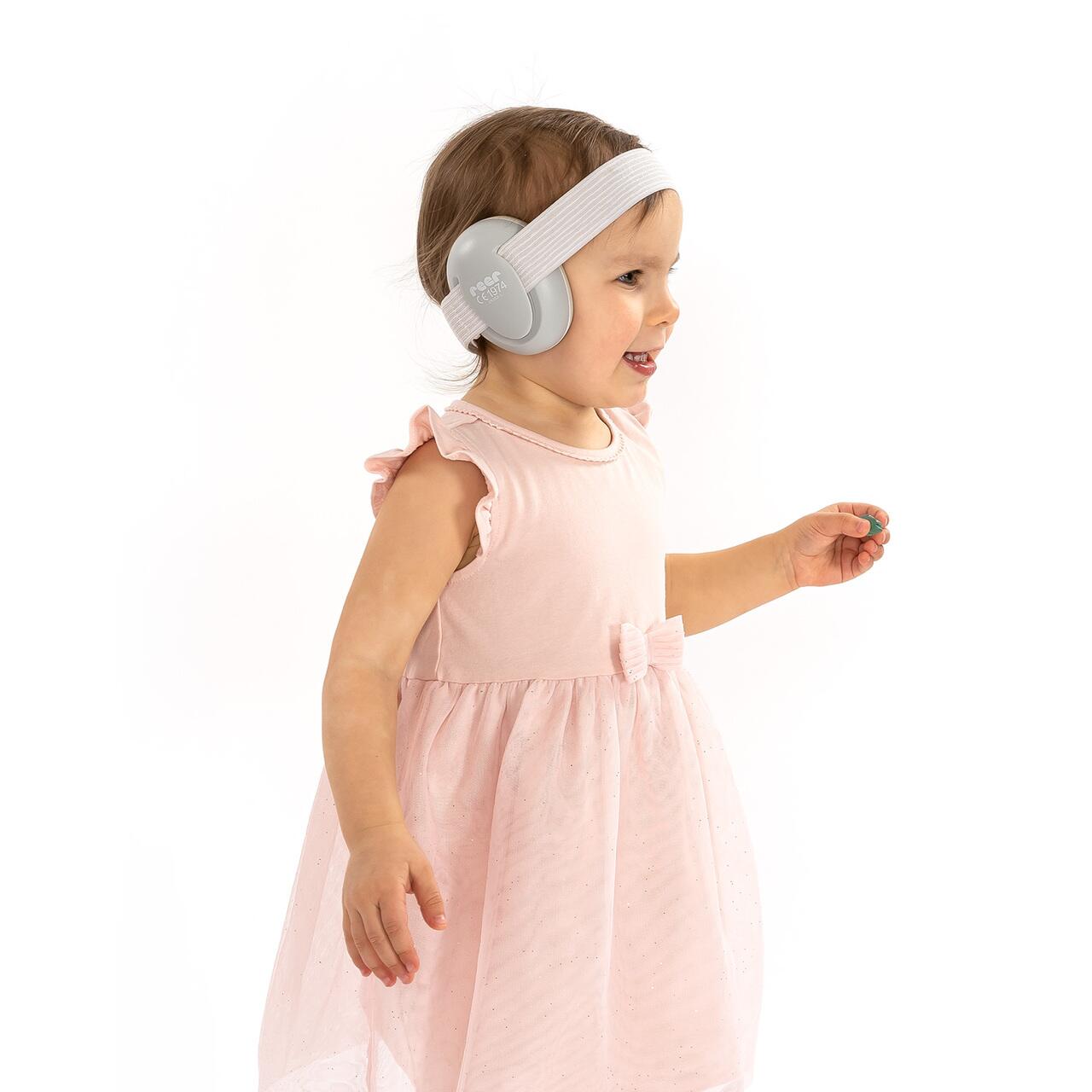 Casti antifonice pentru bebelusi, ofera protectie auditiva, SNR 25, gri, 12+ luni, Reer SilentGuard Baby 53261 - imagine 3