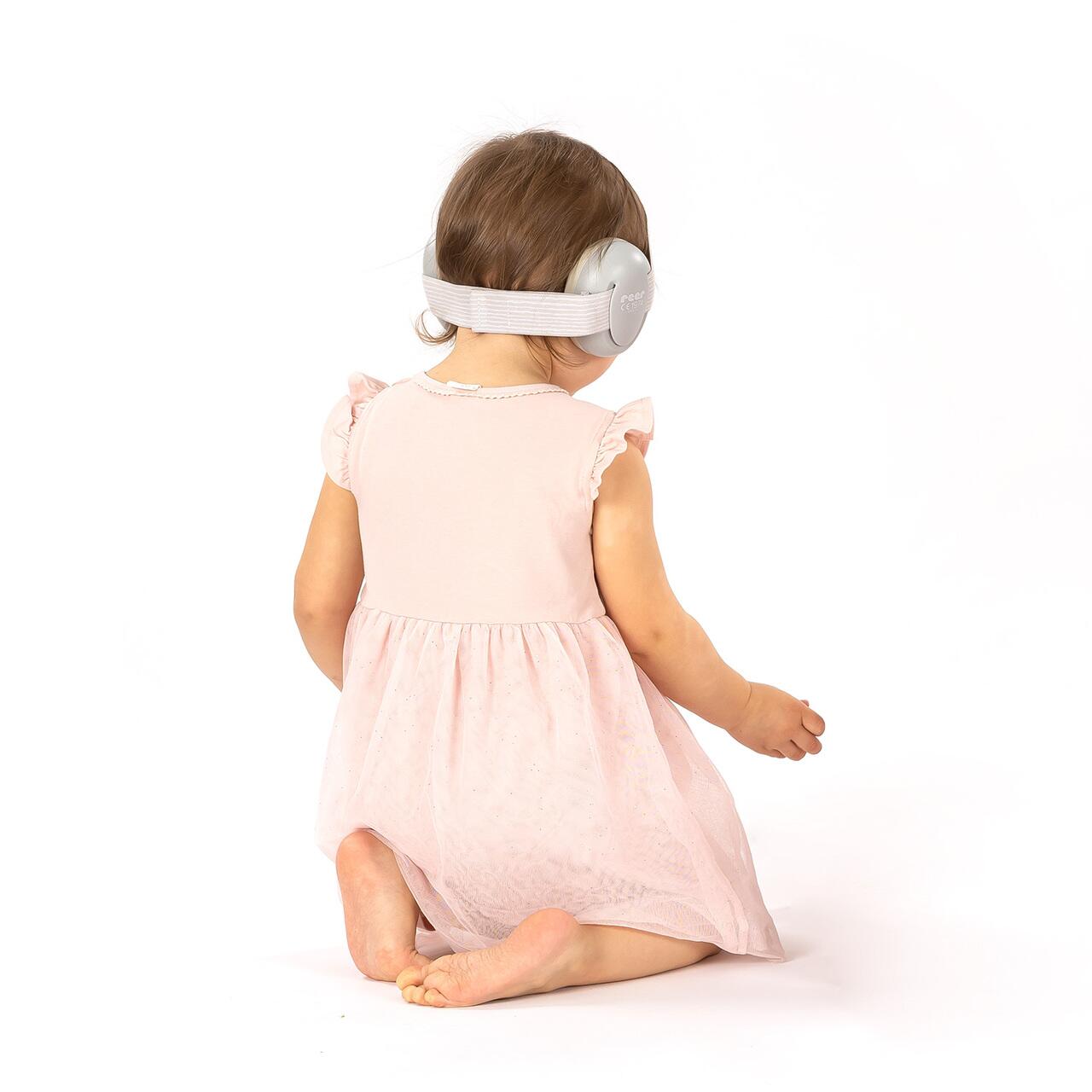 Casti antifonice pentru bebelusi, ofera protectie auditiva, SNR 25, gri, 12+ luni, Reer SilentGuard Baby 53261 - imagine 4