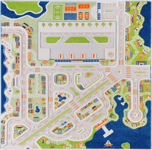 Covor pentru Copii 3D Mini City 200x200cm