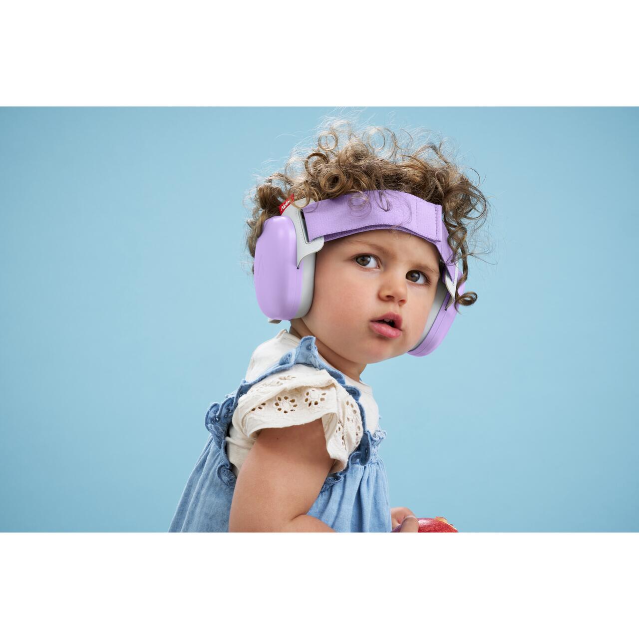 Casti antifonice pentru bebelusi si copii pana la 4 ani, ofera protectie auditiva, SNR 24, mov, ALPINE Muffy Baby Dawn Purple ALP29765 - imagine 4