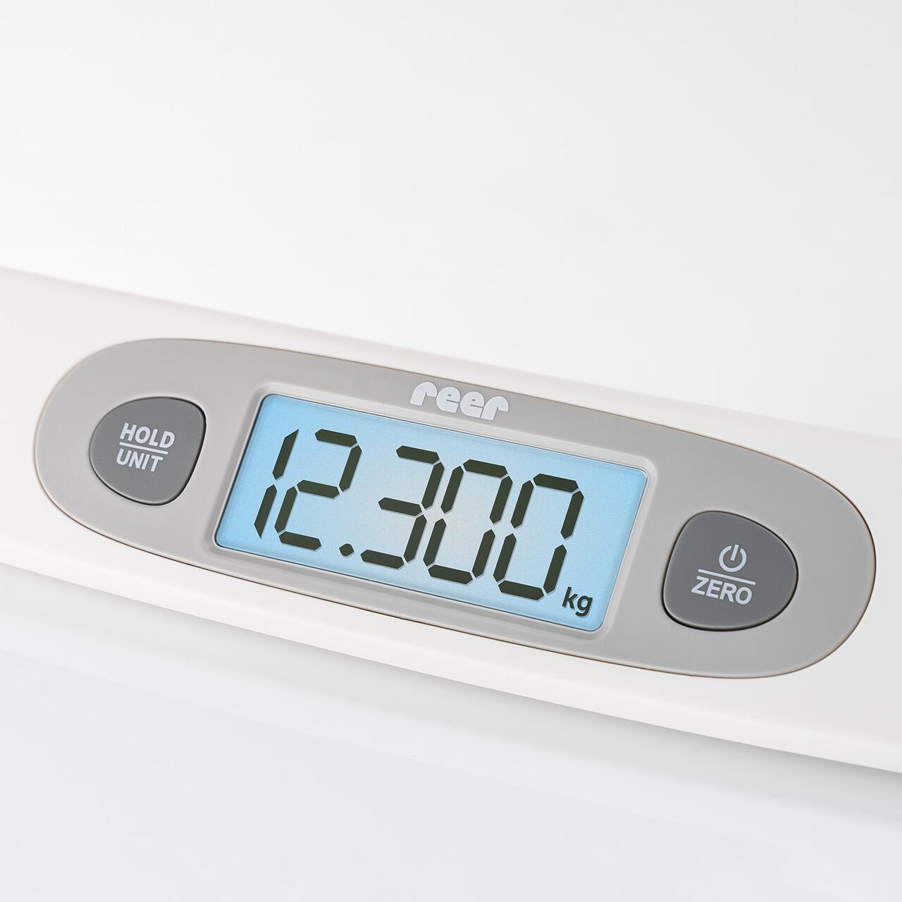 Cantar digital pentru bebelusi BabyCare, pana la 25 kg, ecran iluminat, memorie, 0+ luni, Reer 64120 - imagine 10