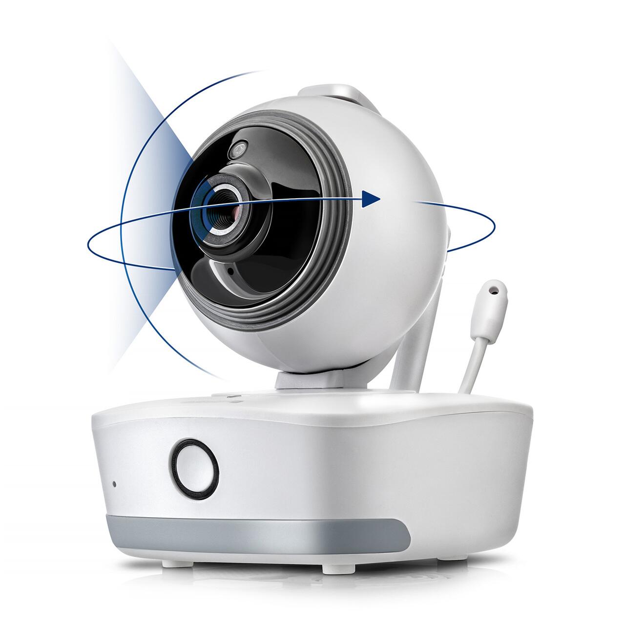 Video monitor digital pentru bebelusi cu camera rotativa si urmarire inteligenta a miscarii, REER BabyCam XL 80440 - imagine 12