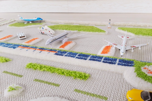 Covor de joaca pentru Copii 3D Mini City (Orașul la Mare) 134x180cm - imagine 2