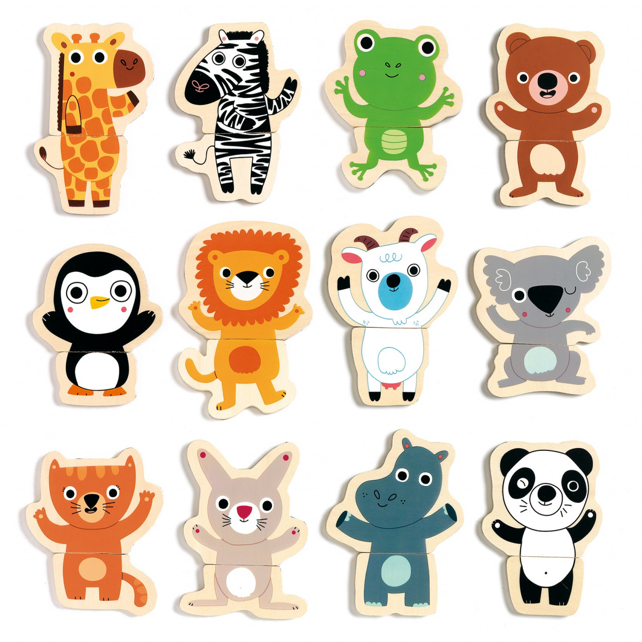 Puzzle cu magneți Animale prietenoase, Djeco - imagine 6
