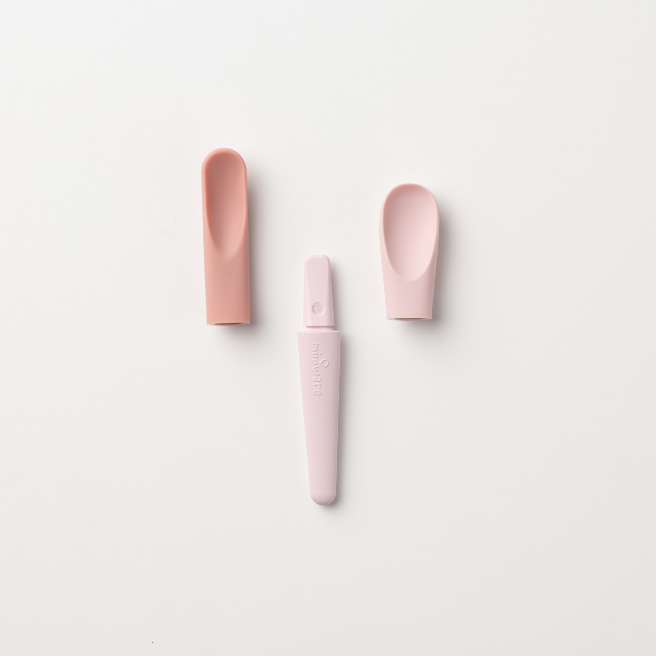 Set diversificare hrana bebelusi Miniware Sili Mini GO, 100% din materiale naturale biodegradabile, 3 piese, Pink Antioxidant - imagine 2