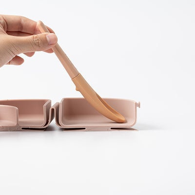 Recipient diversificare hrana bebelusi Miniware Silifold, 100% din silicon alimentar, Almond Butter - imagine 8