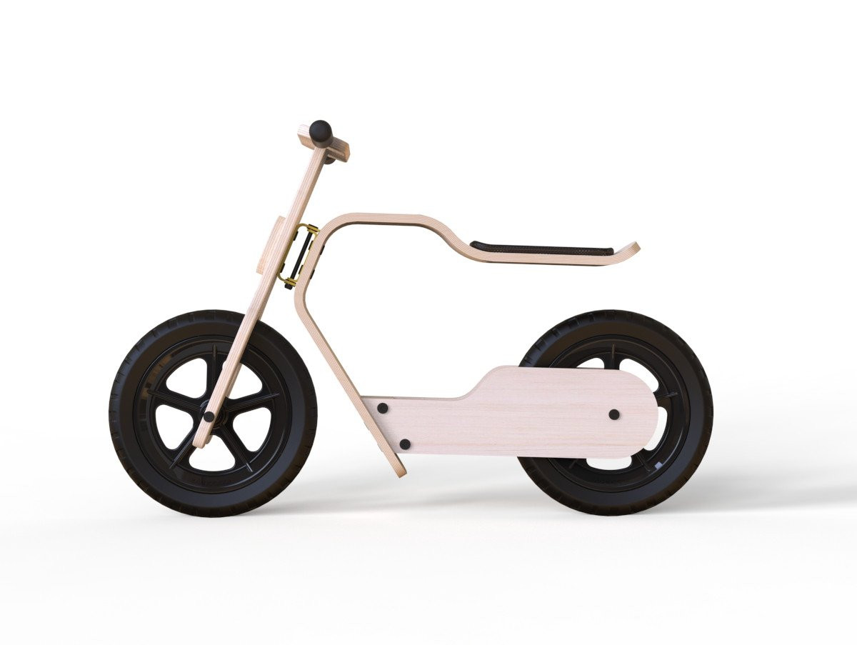 Bicicleta fara pedale MamaToyz RideMe, din lemn natural - imagine 11
