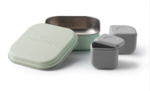 set cutie cu 2 silipods pentru mancare bebelusi miniware grow bento 310170