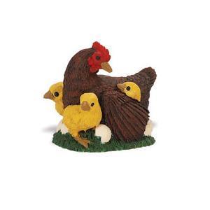 Figurina Gaina cu pui in cuib Safari